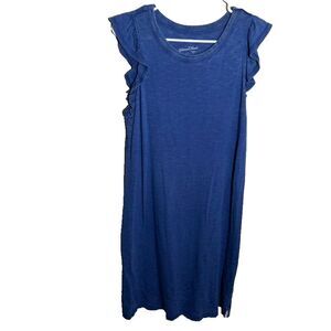 Universal Thread Dress Women's Medium Ruffle Shift Short Sleeve Mineral Wash